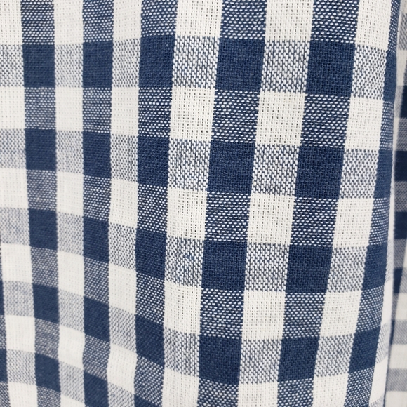 NEW Navy Gingham Checkered Off-Shoulder Dress - Picture 9 of 11